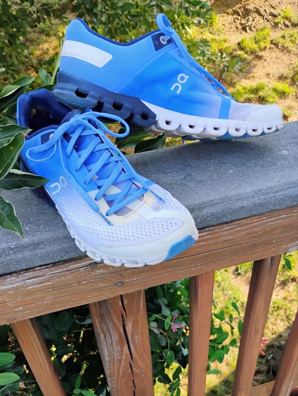 On Cloudflow Marina Blue White Running Shoes Gorpcore Sporty Athleisure - 8.5 - Picture 3 of 15